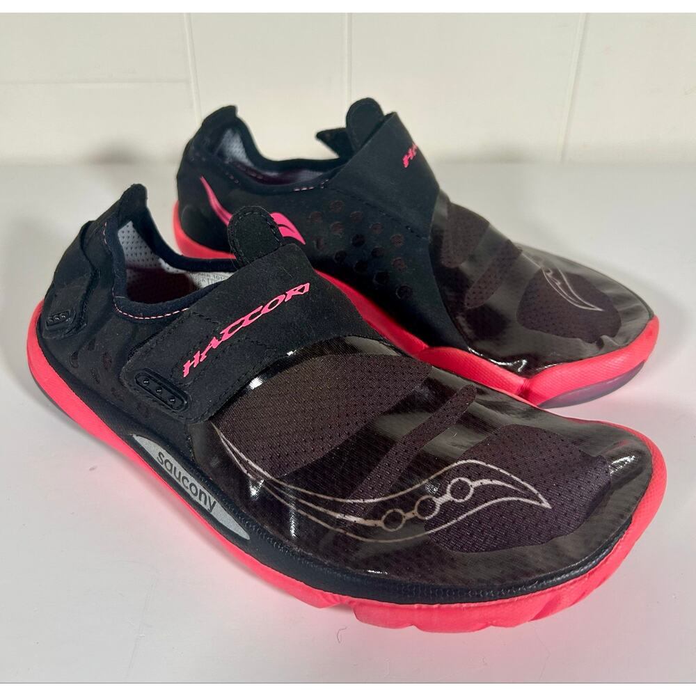 Saucony Hattori Women's Size US 8 - Minimalist Barefoot Running Shoes Black/Pink